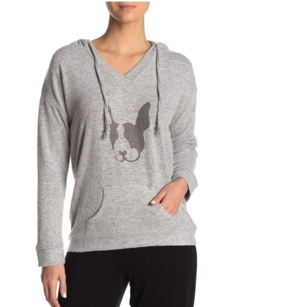 🎁 Theo and Spence Dog Print Fleece Hoodie